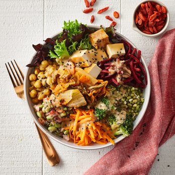 Copper Branch - a bowl of food with tofu, chickpeas, carrots, and broccoli - Vegan Near Me - Montreal, Quebec Copper Branch - a bowl of food with tofu, chickpeas, carrots, and broccoli - Vegan Near Me - Montreal, Quebec