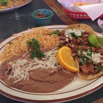 El Ranchito Restaurant - El Jalisco (Combo; 2 al pastor tacos with beans & rice) - Mexican Near Me - La Quinta, California El Ranchito Restaurant - El Jalisco (Combo; 2 al pastor tacos with beans & rice) - Mexican Near Me - La Quinta, California