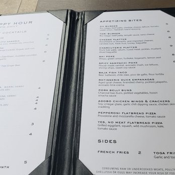 Basalt - Happy hour menu - New American Near Me - Honolulu, Hawaii