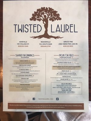 Menu photo 8 Twisted Laurel Weaverville Weaverville, NC
