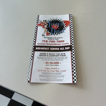 Tiny's Diner - Cover of tiny diner - Diners Near Me - Bronx, New York