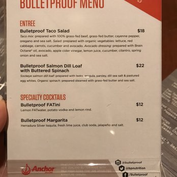 Ventanas Restaurant & Bar - Special Bulletproof Menu 10.13.17 - New American Near Me - Pasadena, California Ventanas Restaurant & Bar - Special Bulletproof Menu 10.13.17 - New American Near Me - Pasadena, California