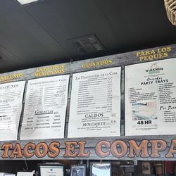 Tacos El Compa Est. 1995 - Menu - 7/2026