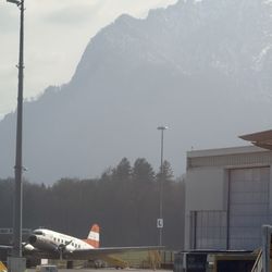 Flughafen Salzburg - Beautifully run airport to take off from, and everyone was so nice! Small and efficient. Check out the vintage plane!