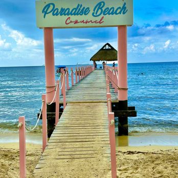 Paradise Beach - Paradise beach sign - Mexican Near Me - Cozumel, ROO