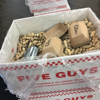 Five Guys - Lots of peanuts ! - Burgers Near Me - Rockaway Township, New Jersey
