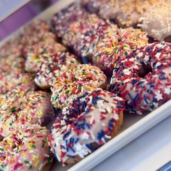 Colorful & patriotic cake donuts