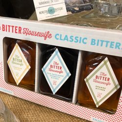 A wide selection of Bitters and Cocktails Mixes in our Bar Area!