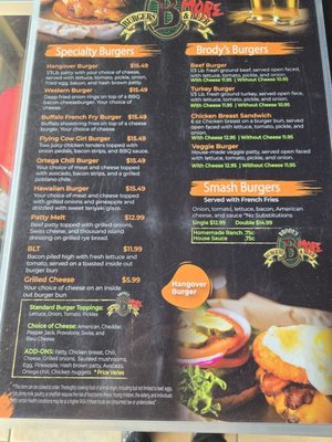 Menu photo 1 Brody's Burgers & Beer Jamul, CA
