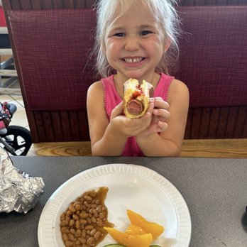 TJ's Deli & Grill - Hotdog with baked beans and peaches - Delis Near Me - Winston Salem, North Carolina TJ's Deli & Grill - Hotdog with baked beans and peaches - Delis Near Me - Winston Salem, North Carolina