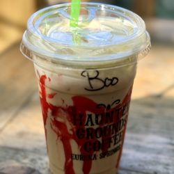 Haunted Grounds Coffee - Strawboory Ghost Cake
