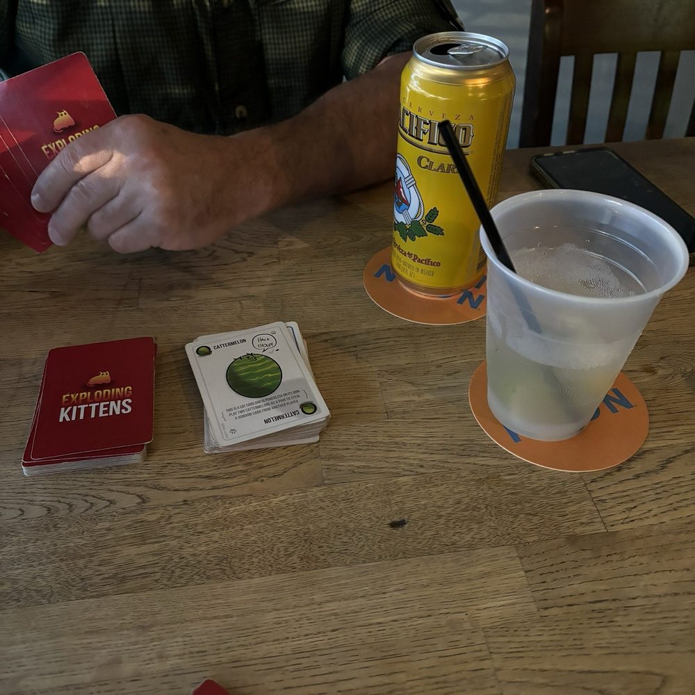 Exploding Kittens and drinks Exploding Kittens and drinks