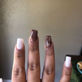 N & D Nails - Look at the sizing of the nails and crooked middle nails in pink - Nail Salons Near Me - Willis, Texas N & D Nails - Look at the sizing of the nails and crooked middle nails in pink - Nail Salons Near Me - Willis, Texas