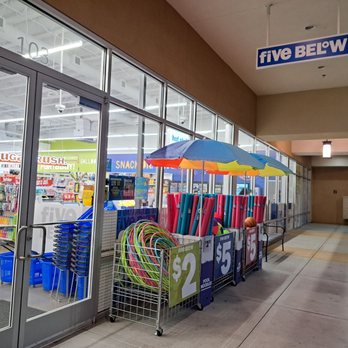 Five Below - Outside Five Below - Hula hoops, pool noodles, basketballs - Discount Store Near Me - Rocklin, California