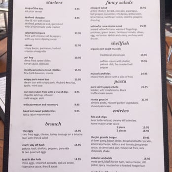 Pure Spirits - Menu!! - Seafood Near Me - Toronto, Ontario