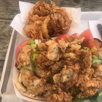 Big Ray's Fish Camp - Oyster po boy and onion rings - Seafood Near Me - Tampa, Florida Big Ray's Fish Camp - Oyster po boy and onion rings - Seafood Near Me - Tampa, Florida