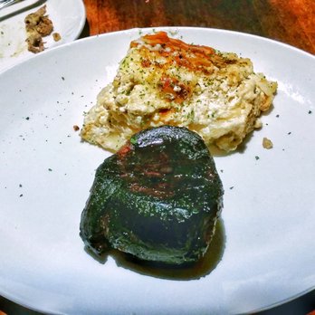 Stoney River - Coffee-cured file mignon (9oz) with au gratin potatoes - Steakhouses Near Me - Germantown, Tennessee Stoney River - Coffee-cured file mignon (9oz) with au gratin potatoes - Steakhouses Near Me - Germantown, Tennessee