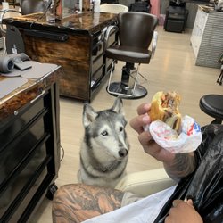 Dollhouse Hair Boutique & Barber Blonde - You get more puppy love when your having lunch from the DQ next door