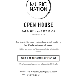 MUSIC NATION - Open House