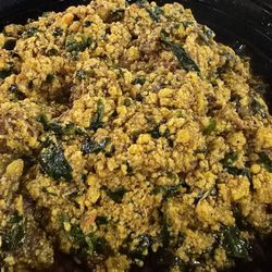 Olivia Scratch Kitchen - Goat egusi with fufu