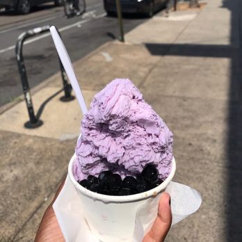 Ice Cave - Taro shaved ice w/boba - Desserts Near Me - Philadelphia, Pennsylvania