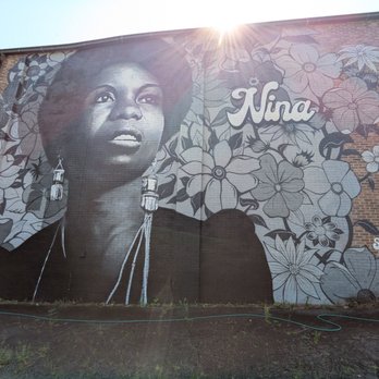 Nina Simone Mural - Public Art Near Me - Tryon, North Carolina