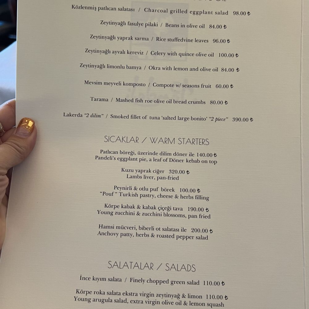 Pandeli - Menu 1 - Turkish Near Me - Istanbul, 34 Pandeli - Menu 1 - Turkish Near Me - Istanbul, 34