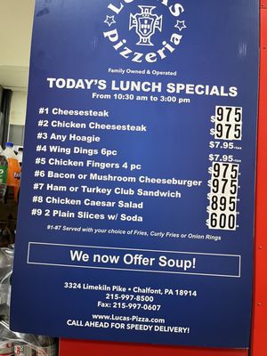 Menu photo 1 Lucas Pizzeria Chalfont, PA Menu photo 1 Lucas Pizzeria Chalfont, PA