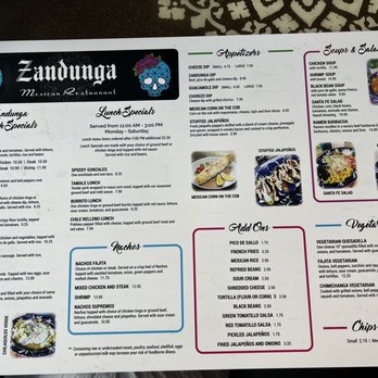 Zandunga Mexican Restaurant - Menu - Mexican Near Me - Oak Ridge, Tennessee