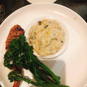 Cache Restaurant - Maple-glazed pork chop with broccolini and risotto - New American Near Me - Little Rock, Arkansas