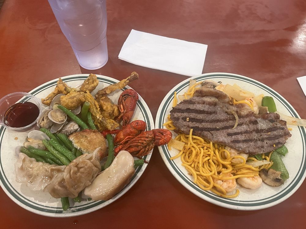 Food from New Orient Buffet and Grill