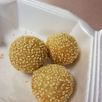 Sushi Burrito - Order is 6 sesame balls; 3 seemed to disappear quickly! - Asian Fusion Near Me - Cedar City, Utah