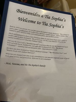 Menu photo 3 Tia Sophia's Santa Fe, NM Menu photo 3 Tia Sophia's Santa Fe, NM