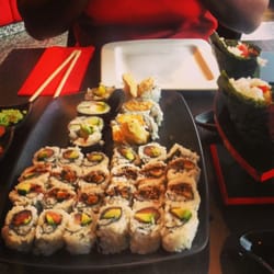 Sushimania - All you can eat for only £14.80 and a great variety too!