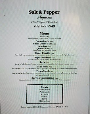 Menu photo 6 Salt And Pepper Taqueria Turlock, CA Menu photo 6 Salt And Pepper Taqueria Turlock, CA