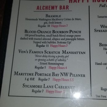 Von's 1000Spirits - Happy Hour - New American Near Me - Seattle, Washington Von's 1000Spirits - Happy Hour - New American Near Me - Seattle, Washington