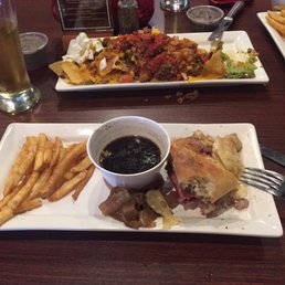 Prime rib sandwich is ok. Nachos we're good. Prime rib sandwich is ok. Nachos we're good.