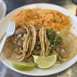 Mr Cesar’s Mexican Grill - Chicharron taco dinner