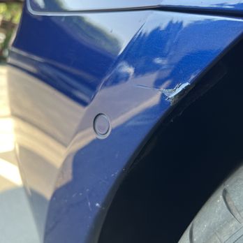 Burbank Express Car Wash - Right side of damage from wheel washer - Car Wash Near Me - Burbank, California