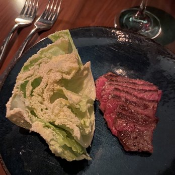 Matu - NY strip + baby iceberg w Japanese Caesar dressing - Steakhouses Near Me - Beverly Hills, California Matu - NY strip + baby iceberg w Japanese Caesar dressing - Steakhouses Near Me - Beverly Hills, California