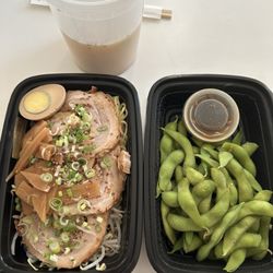 Steamed Soy Beans Edamame Pork Cutlet Tonkatsu