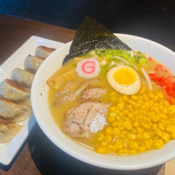 Ramen Yukinoya - Tonkutsu White Ramen with corn and gyoza - Ramen Near Me - Arcadia, California Ramen Yukinoya - Tonkutsu White Ramen with corn and gyoza - Ramen Near Me - Arcadia, California