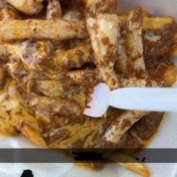 Main Street Coney Island - Chili cheese fries cheddar and Swiss cheese