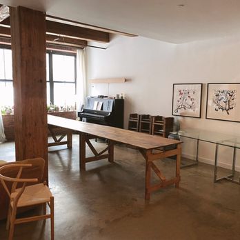 Kraus' Tables & Chairs - Table set up for bachelorette party in Greenpoint loft - Furniture Rental Near Me - Brooklyn, New York Kraus' Tables & Chairs - Table set up for bachelorette party in Greenpoint loft - Furniture Rental Near Me - Brooklyn, New York
