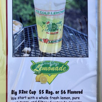 Diner Dogs - a sign for a lemonade drink - Hot Dogs Near Me - Melba, Idaho