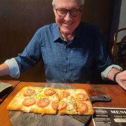Margherita flat bread. Margherita flat bread.