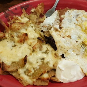 Con Huevos Restaurant - Green chilaquiles, steak and eggs over easy, just wish they were a bit more spicy, but delish! - Breakfast & Brunch Near Me - Cicero, Illinois