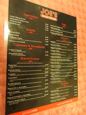 Menu photo 6 Joe's Italian Kitchen Pflugerville, TX Menu photo 6 Joe's Italian Kitchen Pflugerville, TX