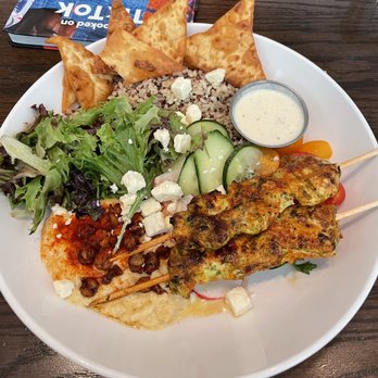 Maplewood Kitchen and Bar - Mediterranean Bowl with chicken skewers - Breakfast & Brunch Near Me - Cincinnati, Ohio