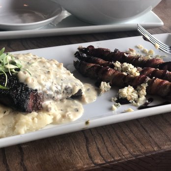Smithy - Wagyu steak and mashed potatoes with bacon wrapped asparagus - Breakfast & Brunch Near Me - Dallas, Texas Smithy - Wagyu steak and mashed potatoes with bacon wrapped asparagus - Breakfast & Brunch Near Me - Dallas, Texas